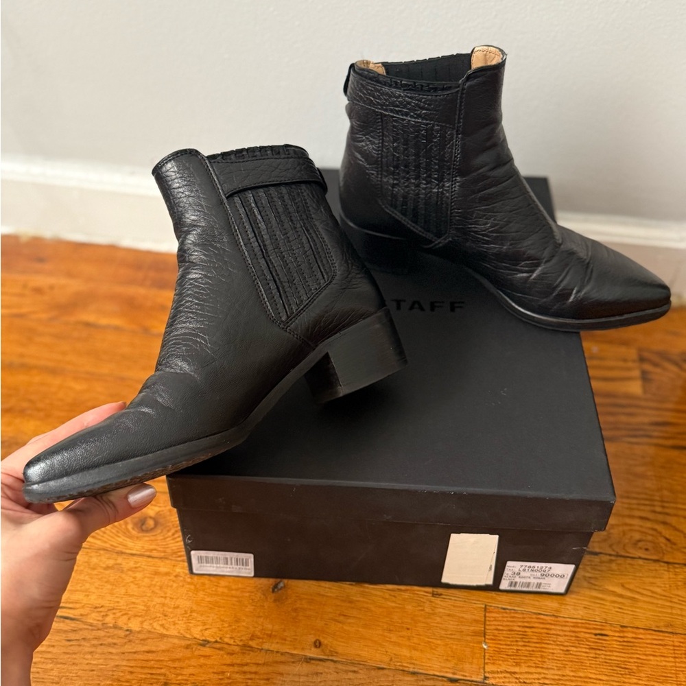 Black Leather Ankle Boots Belstaff